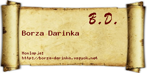 Borza Darinka névjegykártya